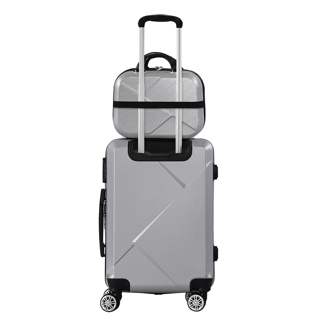 Slimbridge 2pcs 20"Travel Luggage Set Grey-1942352931965767681