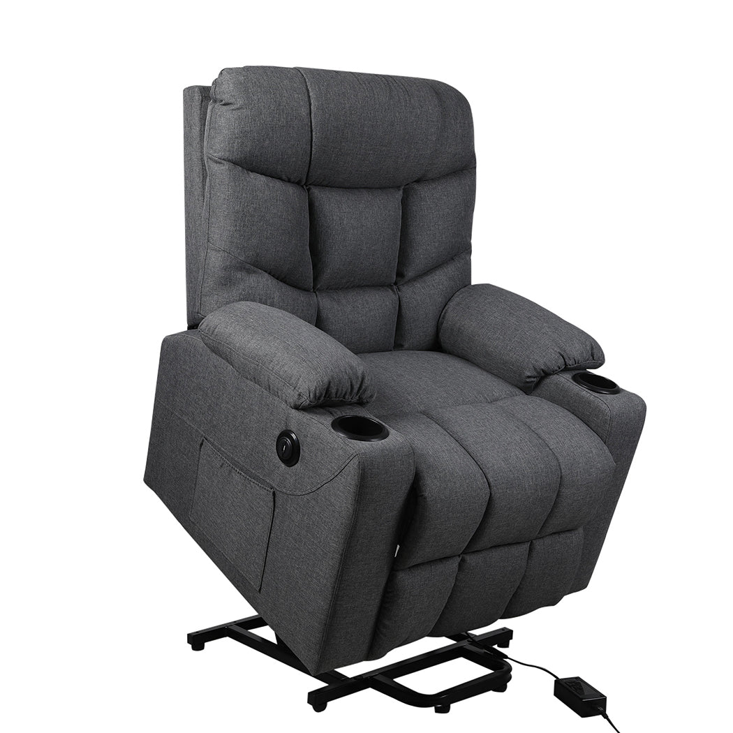 Levede Recliner Chair Electric Lift Grey-1910112921179000833
