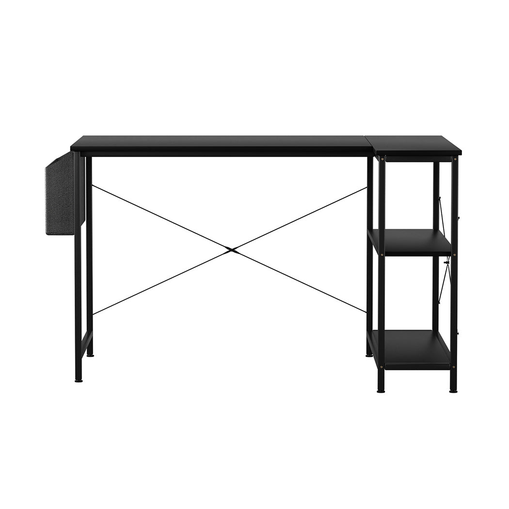 Levede L Shaped Computer Desk Corner Desk Black-1937319785369047041