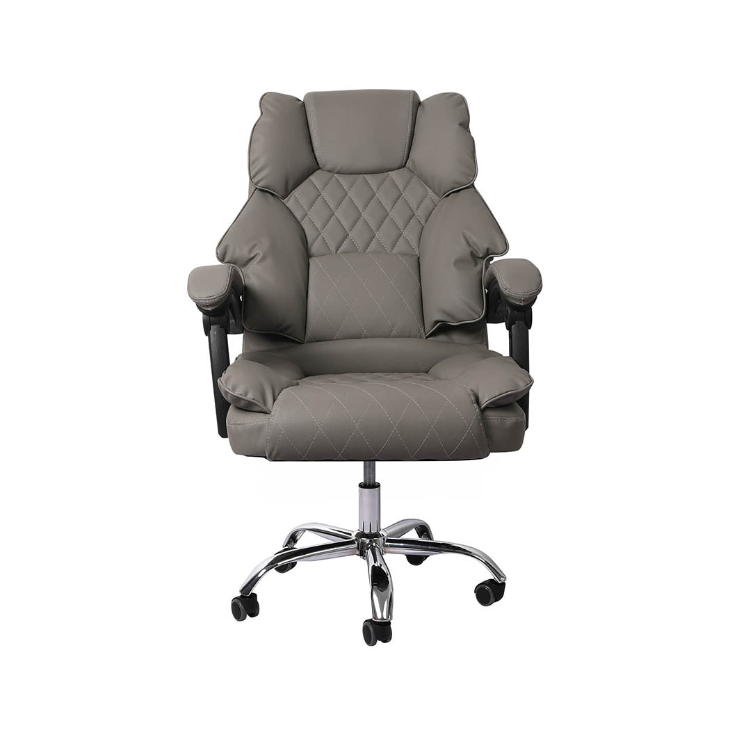 Levede Gaming Chair Office Computer Grey No Footrest-1910112923154518017