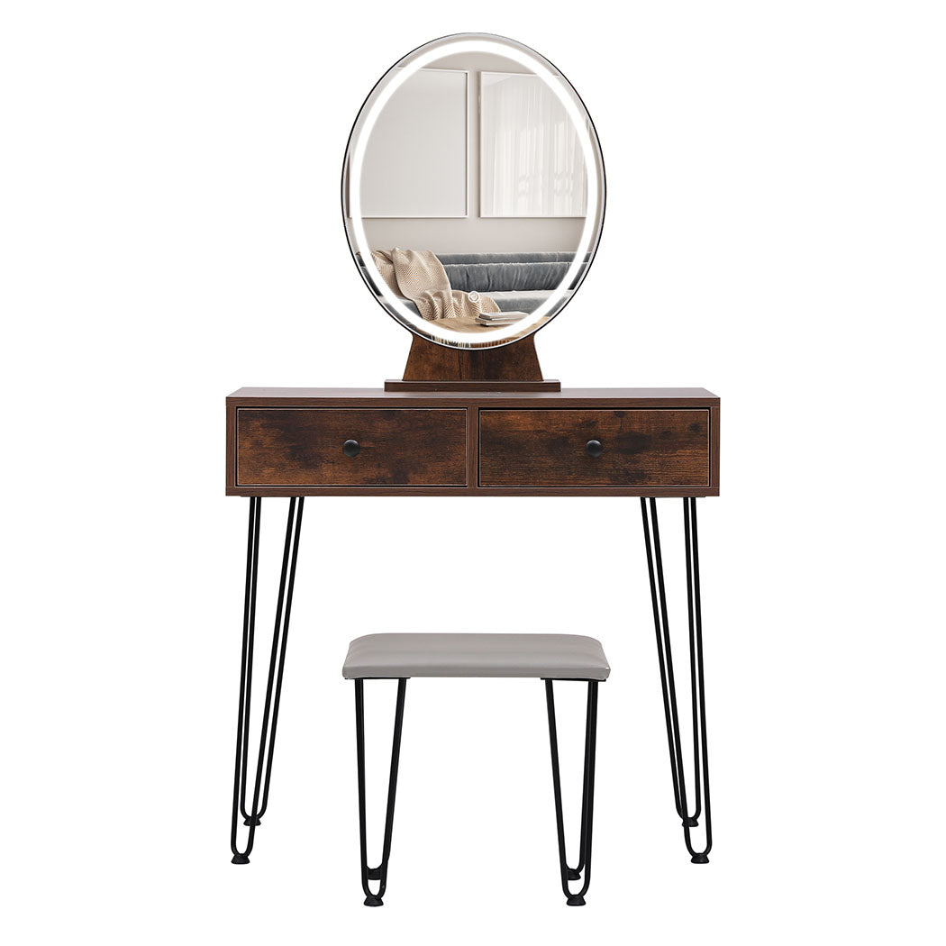 Levede Dressing Table LED Light Strip Brown-1917016716320313345