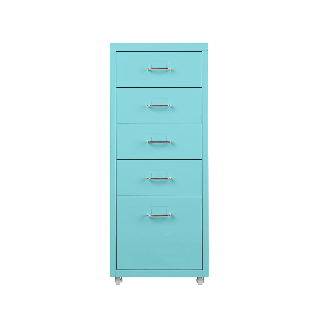 Levede 5 Drawer Office Cabinet Drawers Turquoise-1917016720950824961