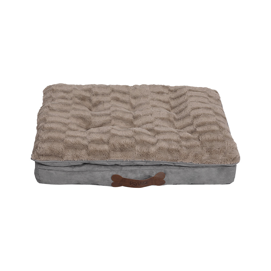 Dog Calming Bed Warm Soft Plush Comfy XL Khaki X-Large-1942353079592685569