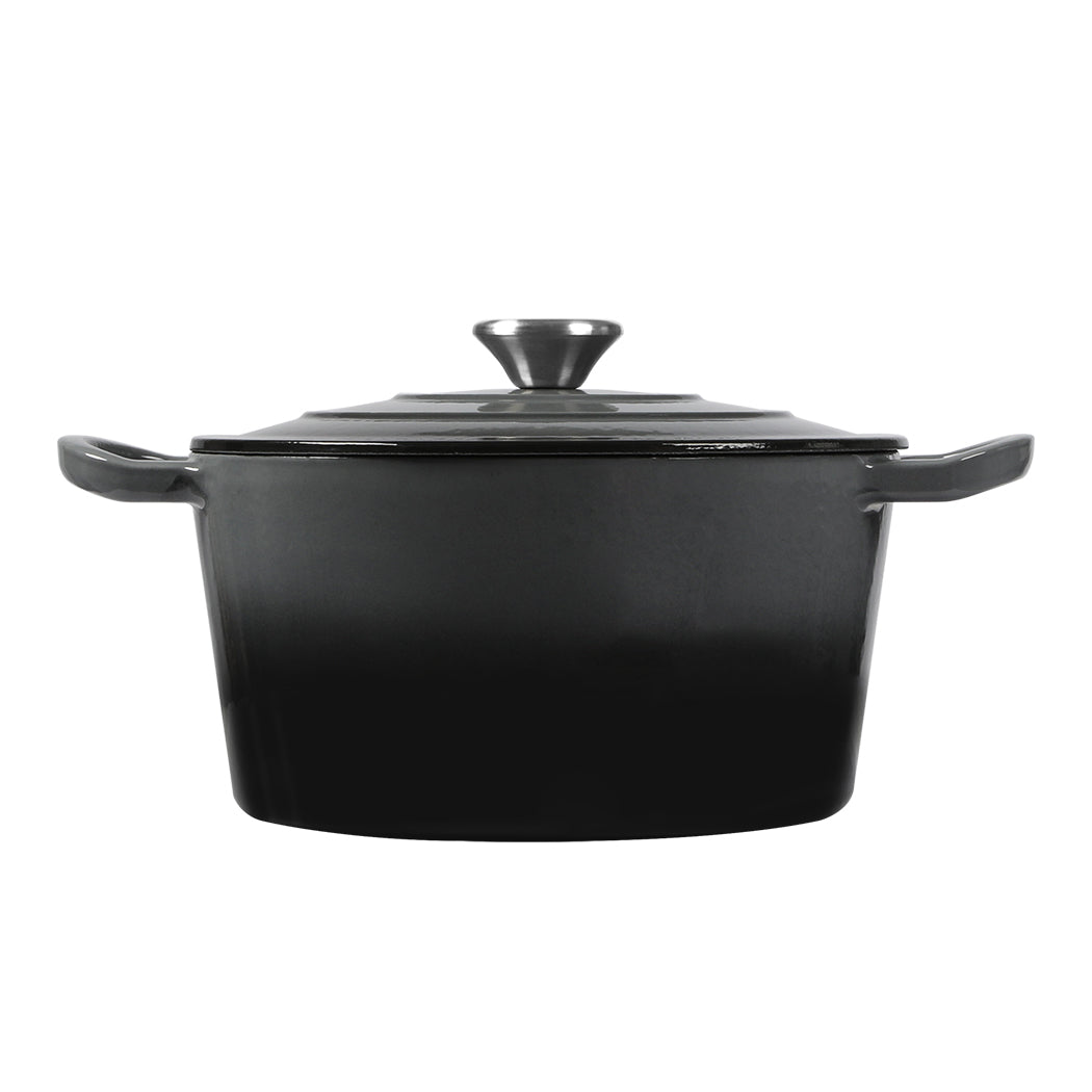 TOQUE 4L Enamel Dutch Oven Pot in Black Colour-1942352918816624641