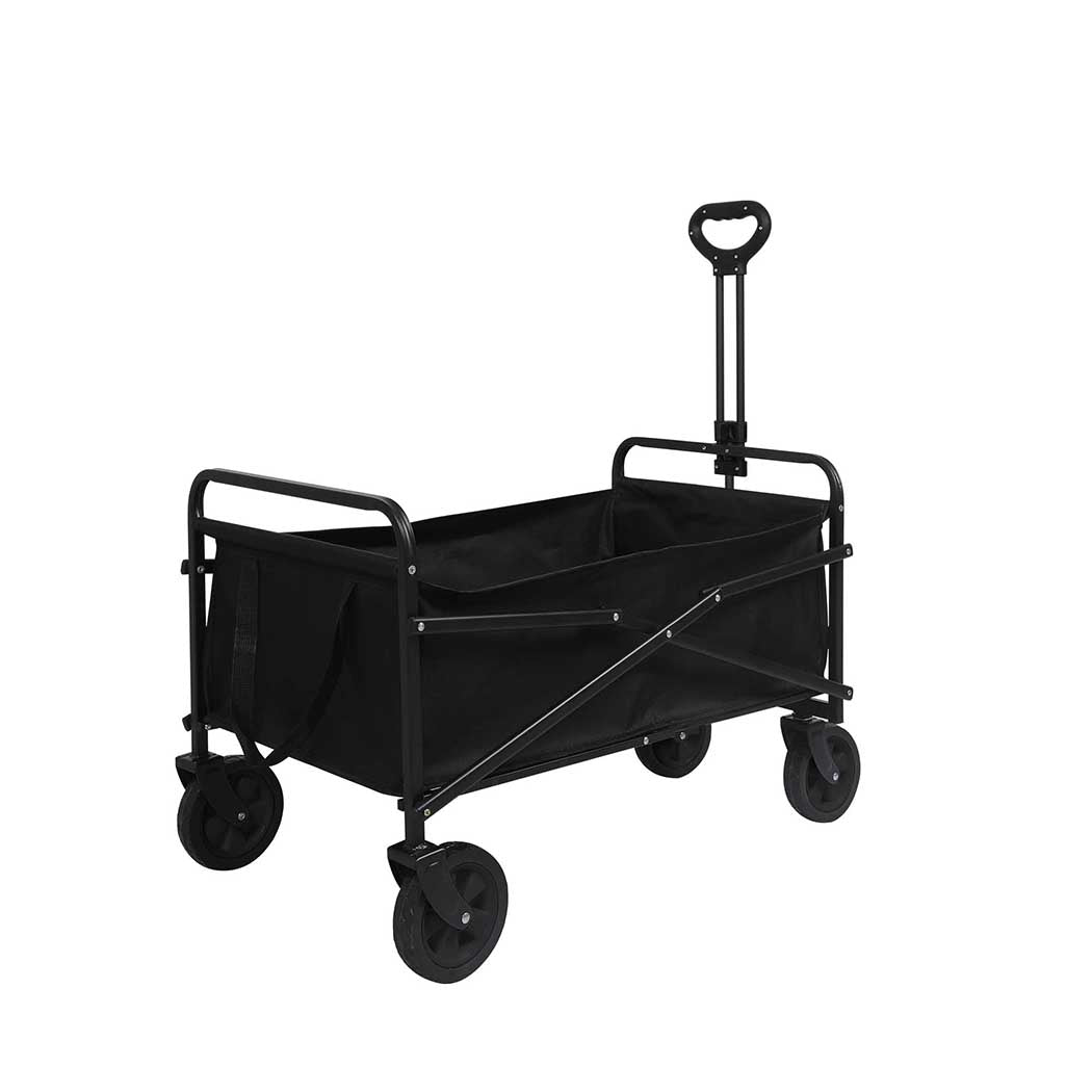 Lambu Garden Trolley Cart Foldable Picnic Black-1942353758847635457