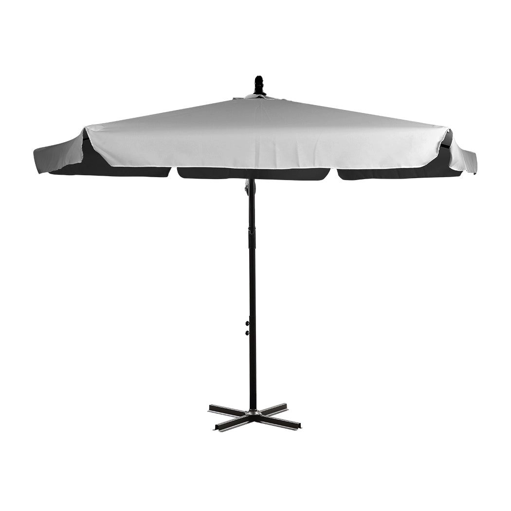 Mountview 3M Cantilever Umbrella Outdoor Grey Without Base-1942353021673541633