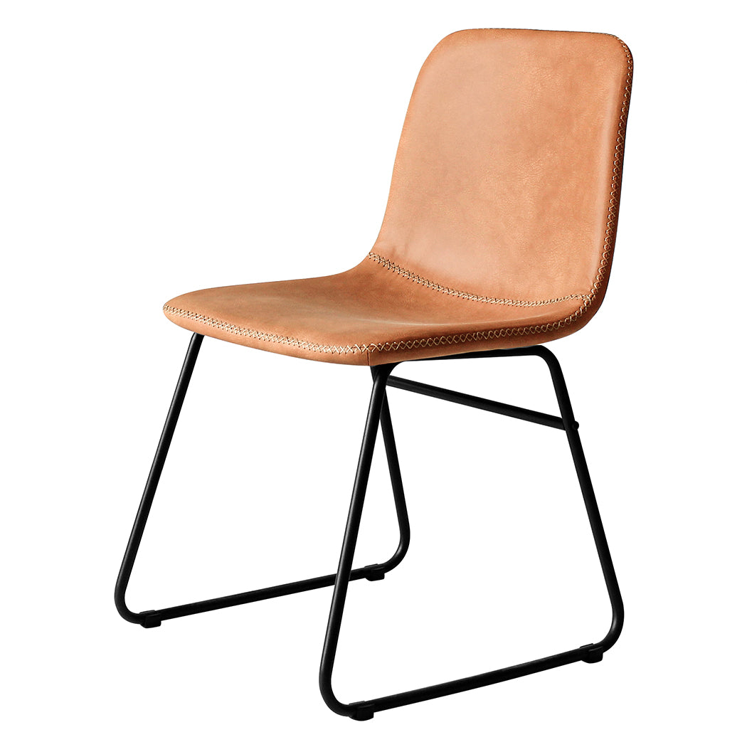 Levede 2x Dining Chairs Kitchen Table Brown-1910113301069697025