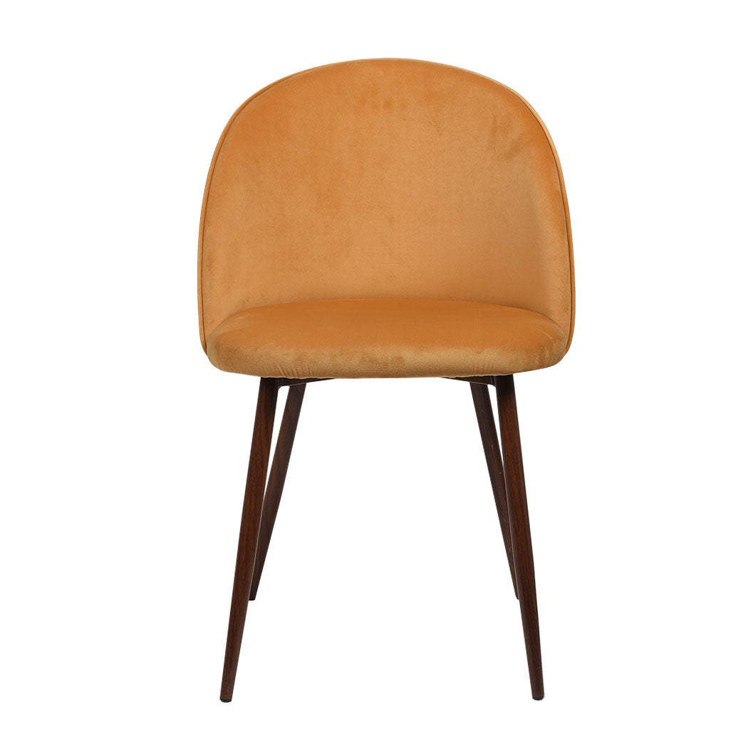 Levede 2x Dining Chairs Seat French Mustard-1910113282996441089