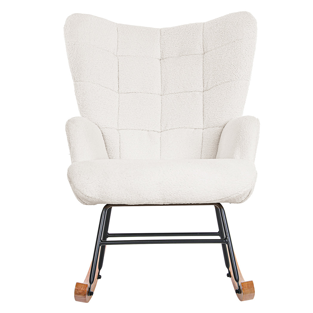 Levede Fleece Rocking Chair-1910112200106840065