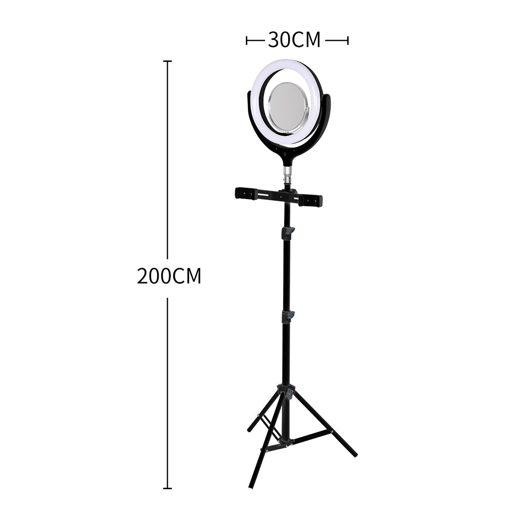 LED Ring Light with Tripod Stand Phone Black-1919892833532252162
