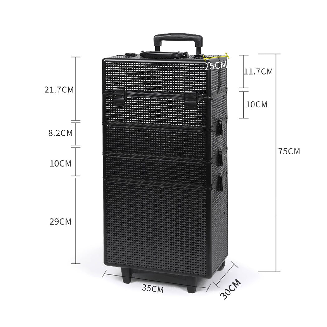 Professional Makeup Case Organizer Box Black-1942353090313326594