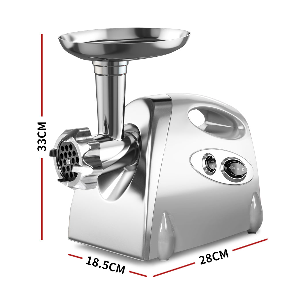 800W Electric Meat Grinder Mincer Sausage Silver-2006733080777330690
