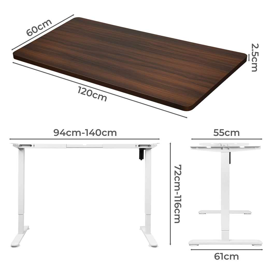 Levede Motorised Standing Desk Height 120cm Walnut 800x 1.5MM-1910112993916620802