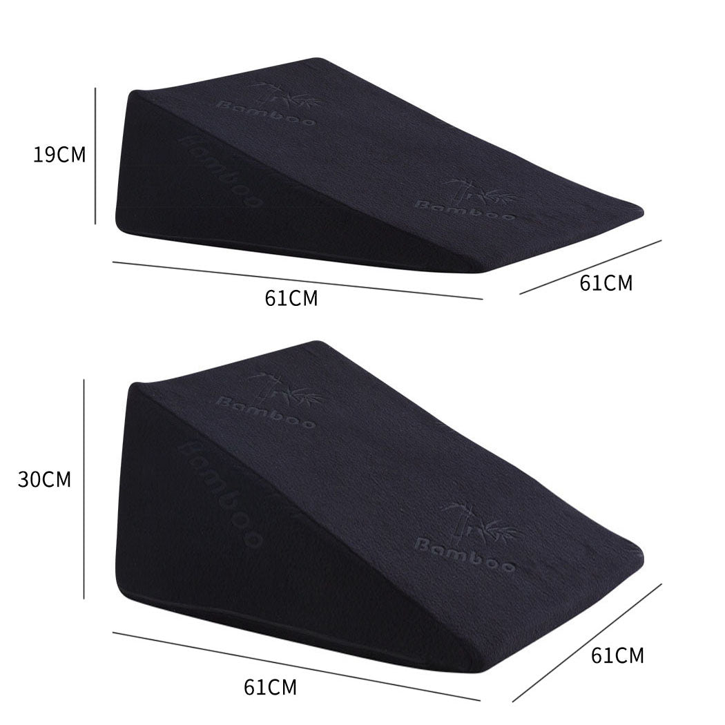 Cool Gel Memory Foam Bed Wedge Pillow-1942353652727549954