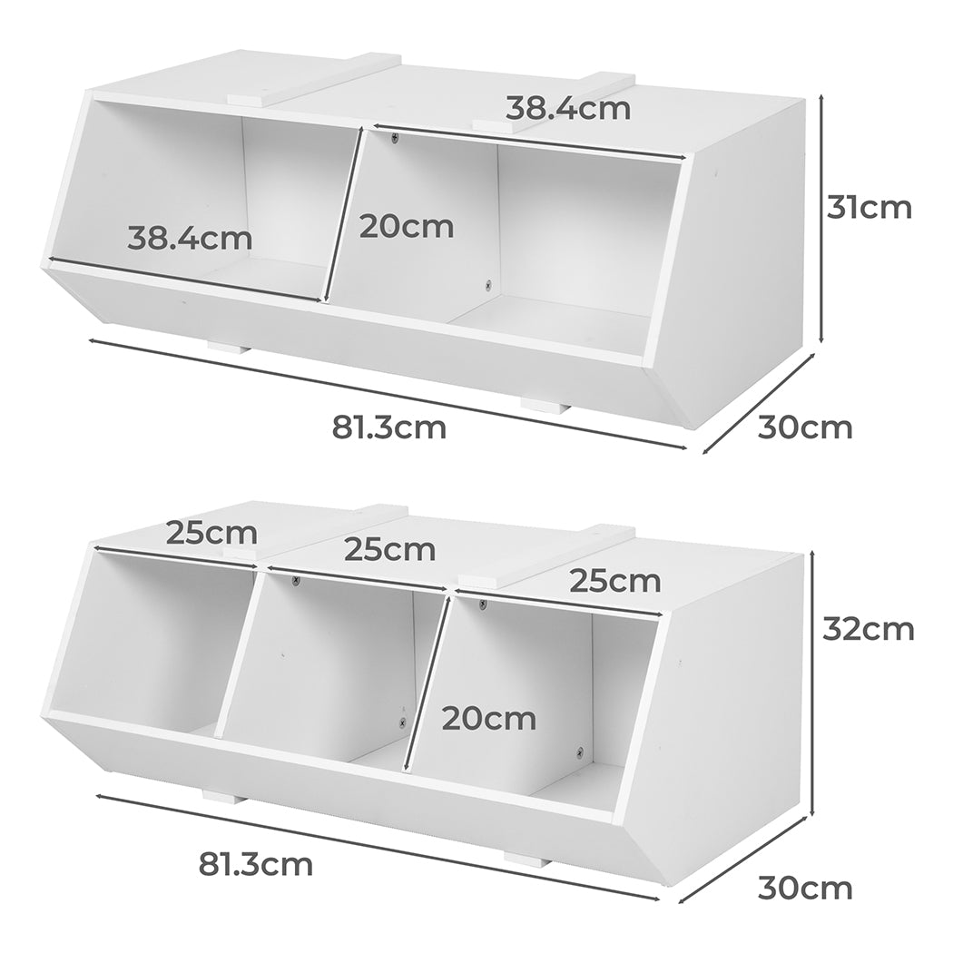 Levede Kids Toy Box Shelf Storage Cabinet-1919892839899205634