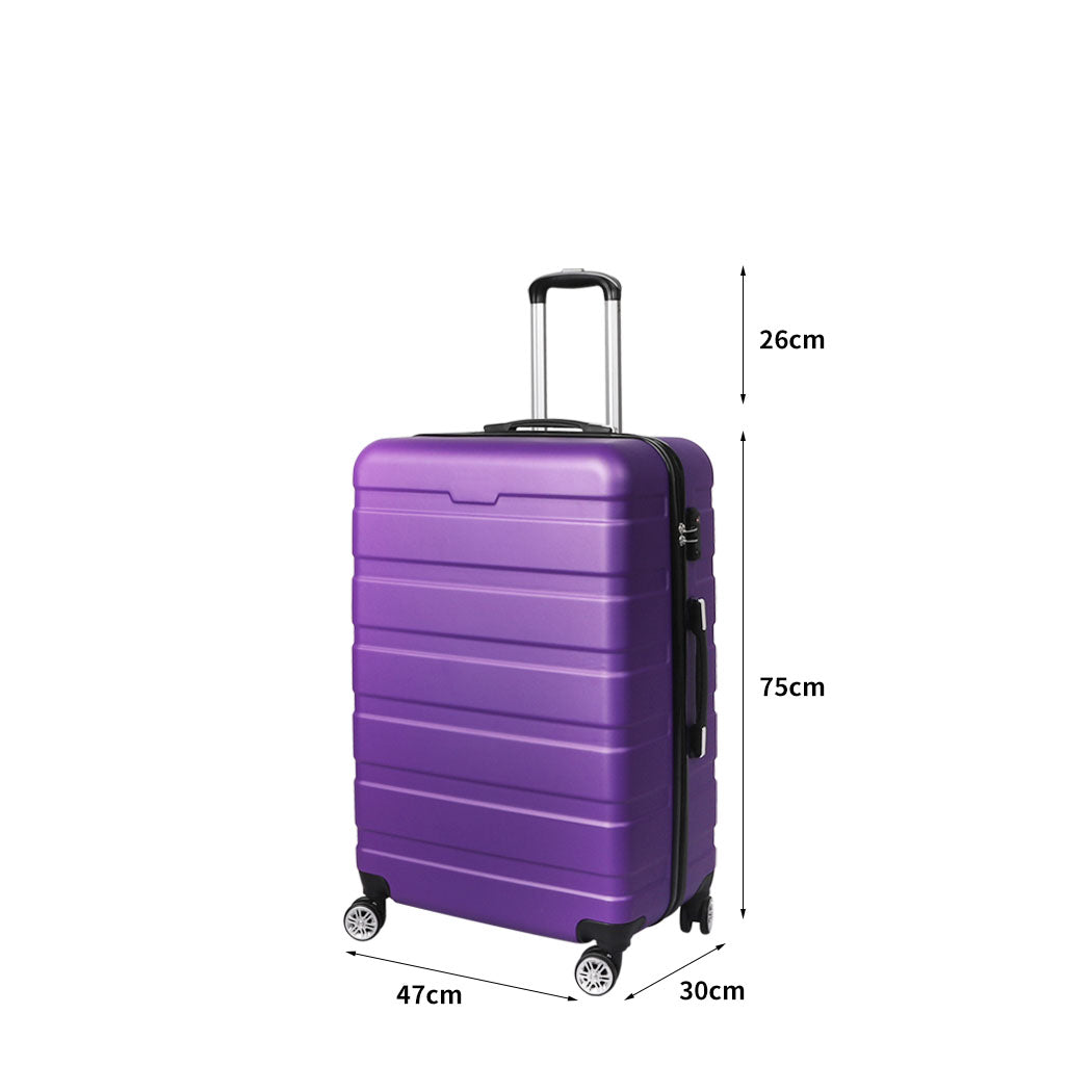 Slimbridge 28" Luggage Case Suitcase Purple 28 inch-1942352939913973762