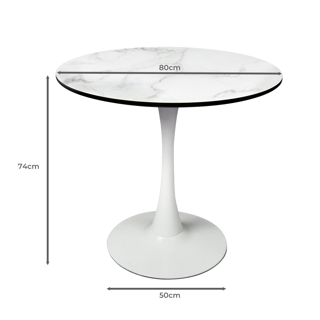 Levede Dining Table Kitchen 4 Person White-1910113298565697538