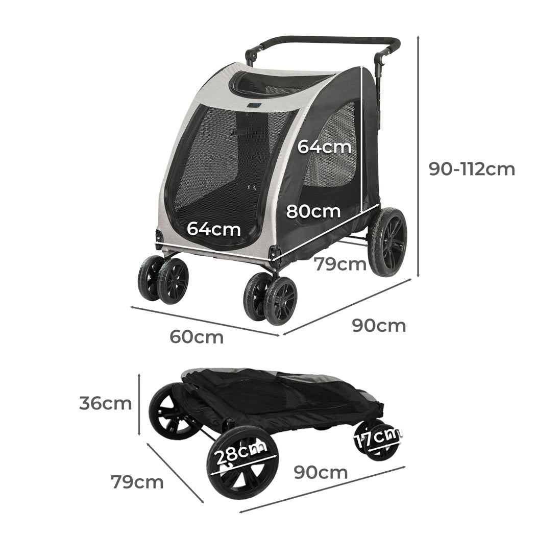 PaWz Pet Dog Stroller Pram Carrier Cat-1942352821848510466