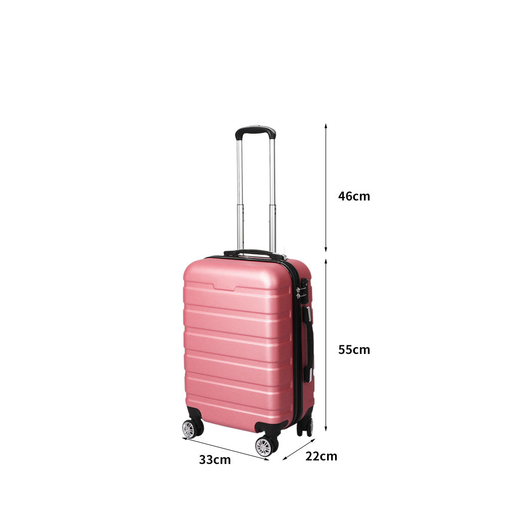 Slimbridge 20" Carry On Luggage Case Rose Gold 20 inch-1942352936927629314