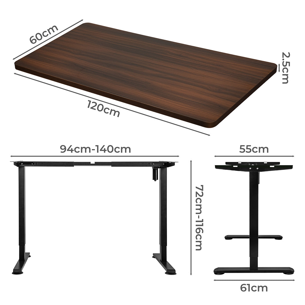 Levede Motorised Standing Desk Height 120cm Walnut 800x 1.5MM-1910112992767381506