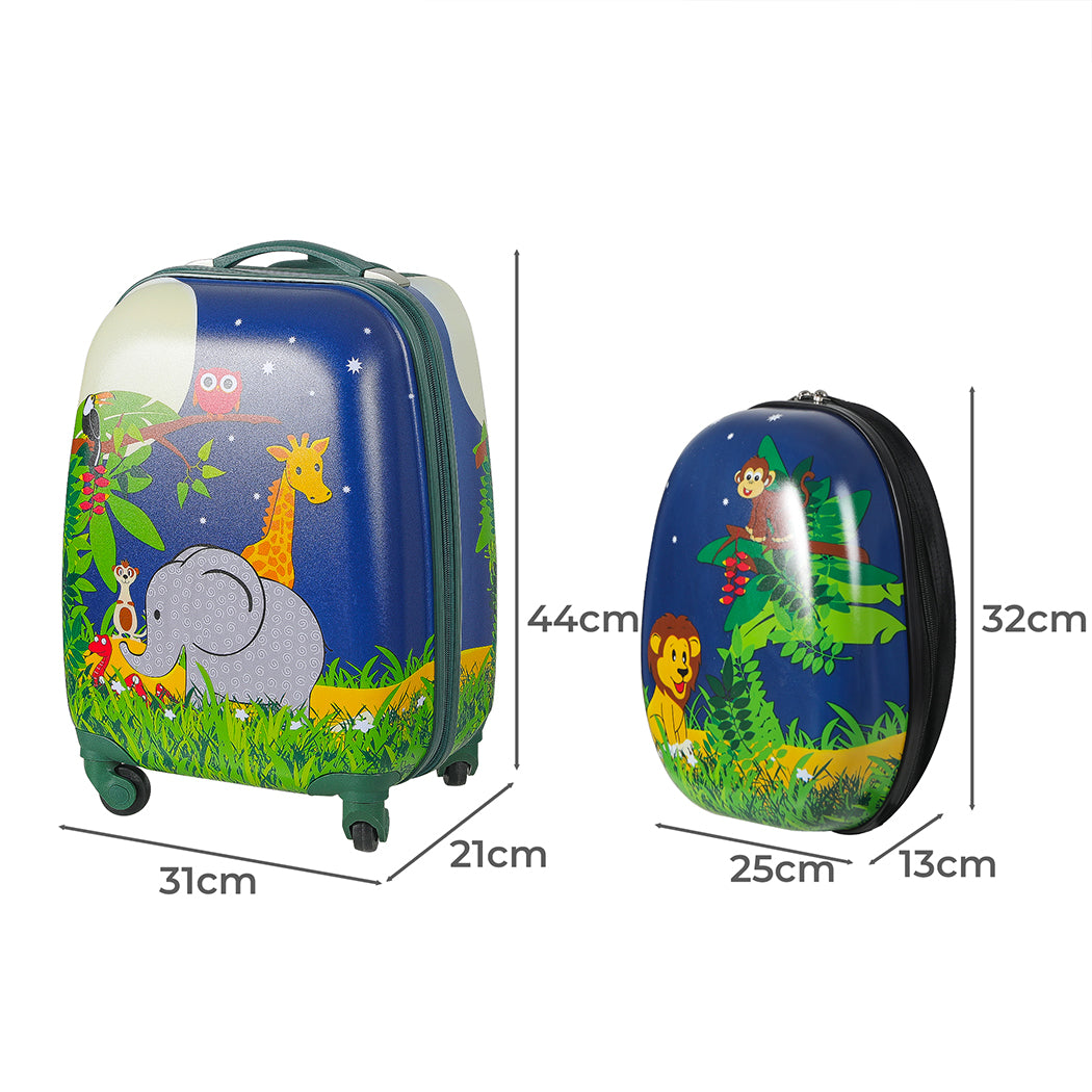 BoPeep 16''13'' 2PCS Kids Luggage Set Jungle-1942353269967949826