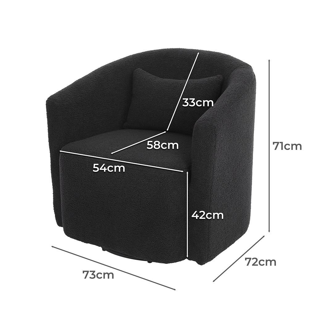 Levede Fleece Rocking Chair-1910112200941506562