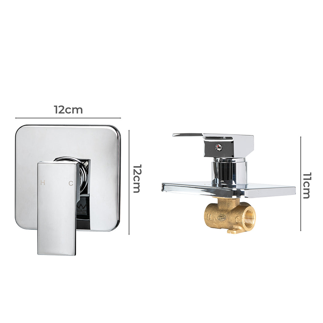Dutxa Brass Shower Mixer Tap Cold Hot Charcoal-1942353241023057922