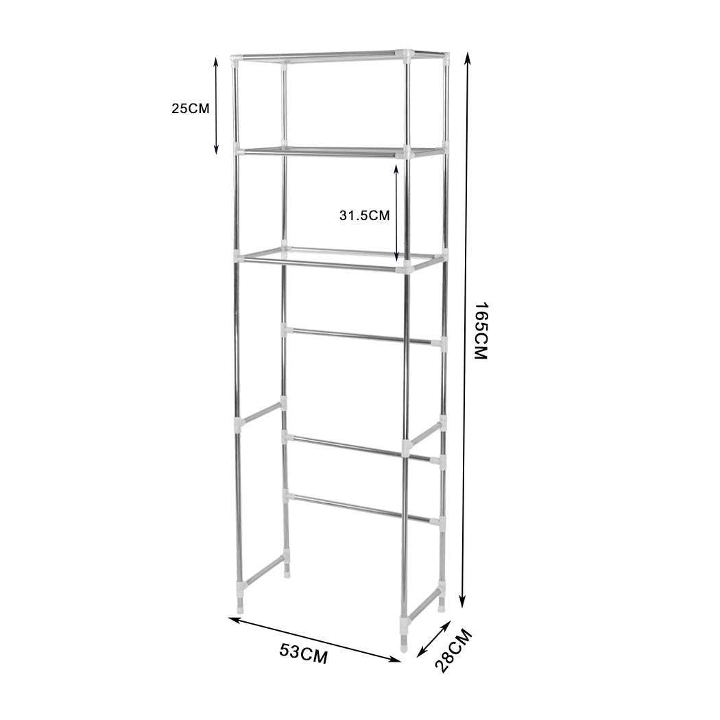 3-Tier Over Toilet Storage Shelf Rack-1942353355187818498