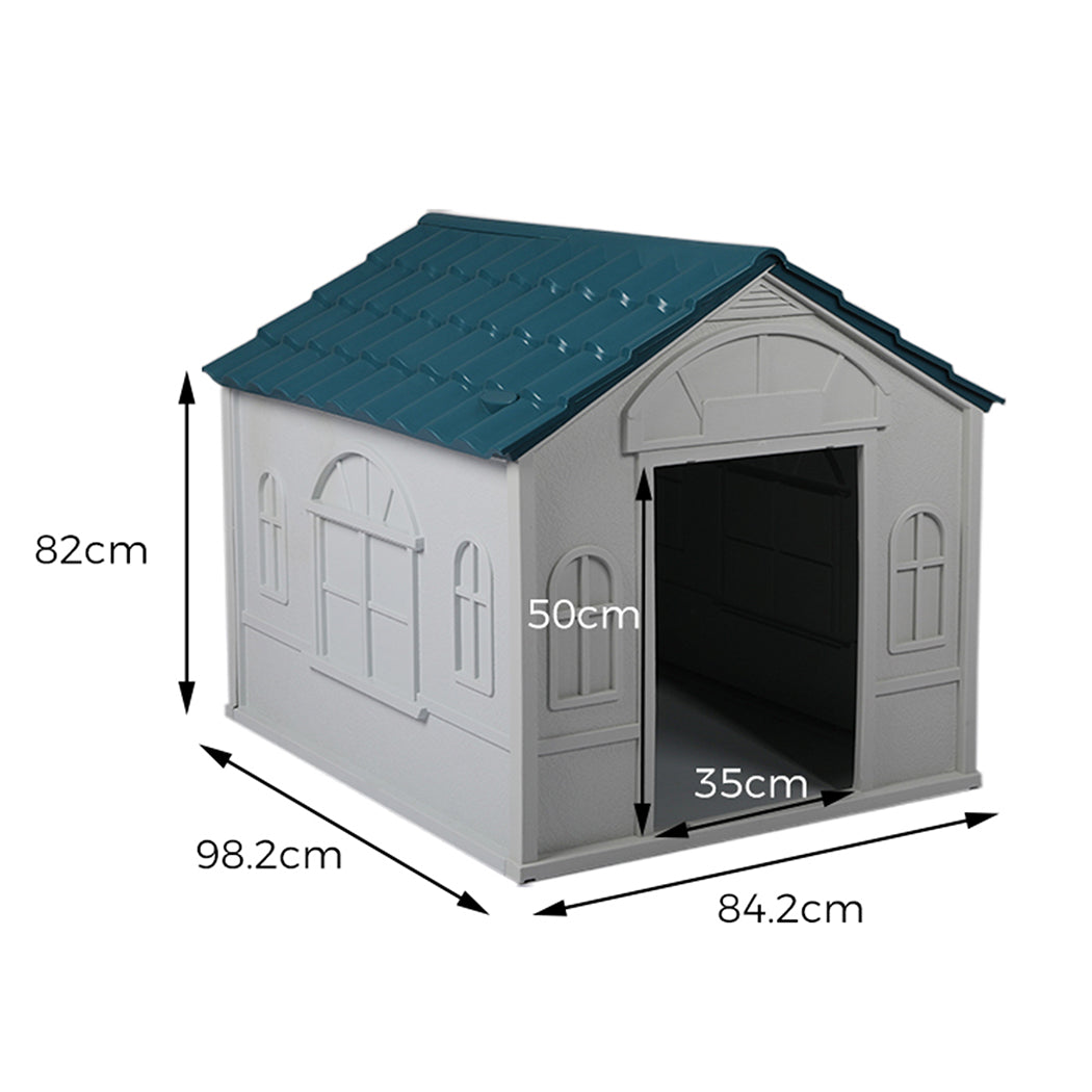 PaWz Dog Kennel Outdoor Indoor Pet Plastic XL Blue-1942353083443056642