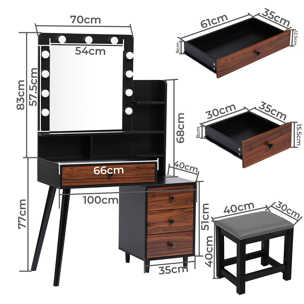 Levede Dressing Table Stool Set-1937319808030871554