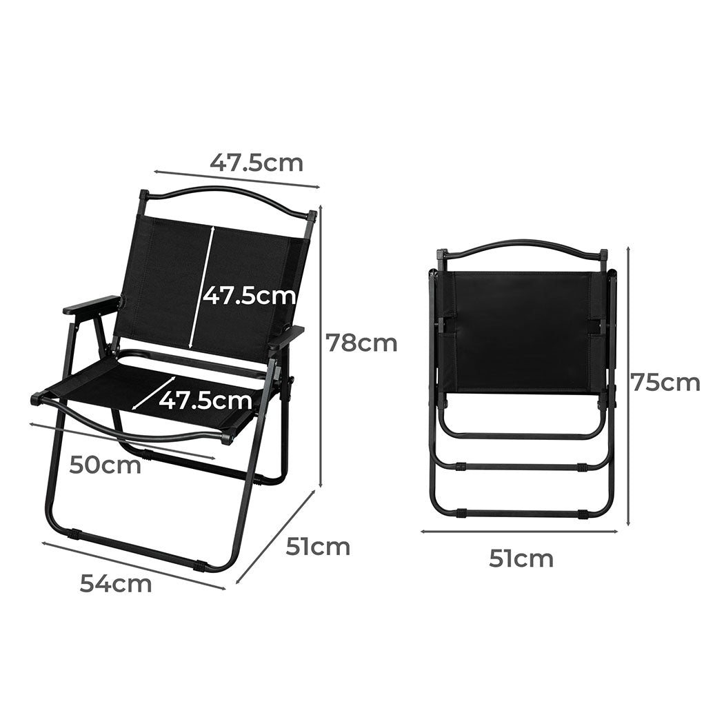 Levede 4PCS Camping Chair Folding Portable-1910112917794197506