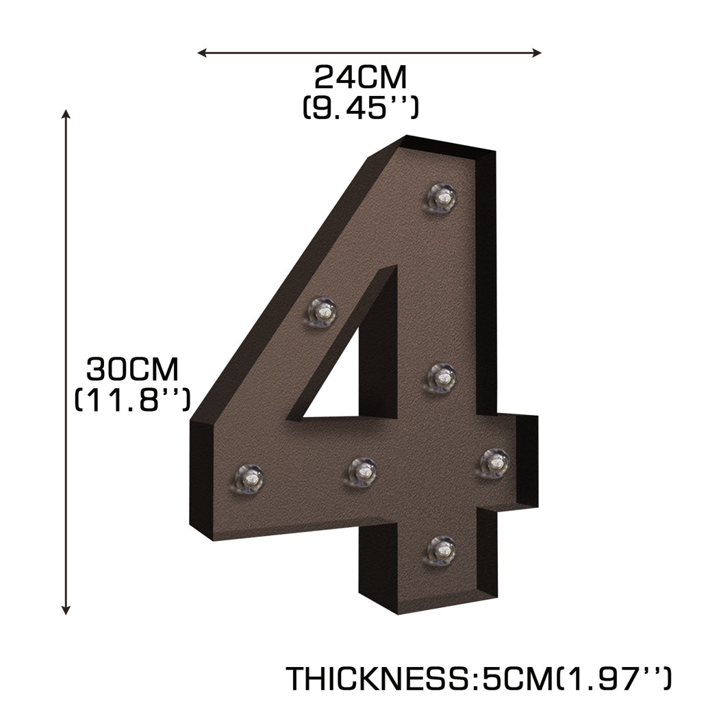 LED Metal Number Lights Free Standing-1942353641809776642