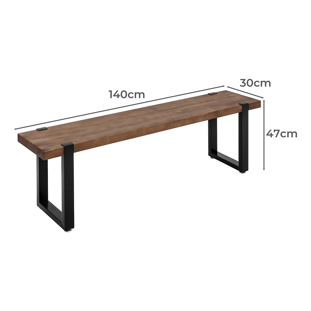 Levede 2x Dining Bench Chairs Wooden 140cm-1910113284661579778