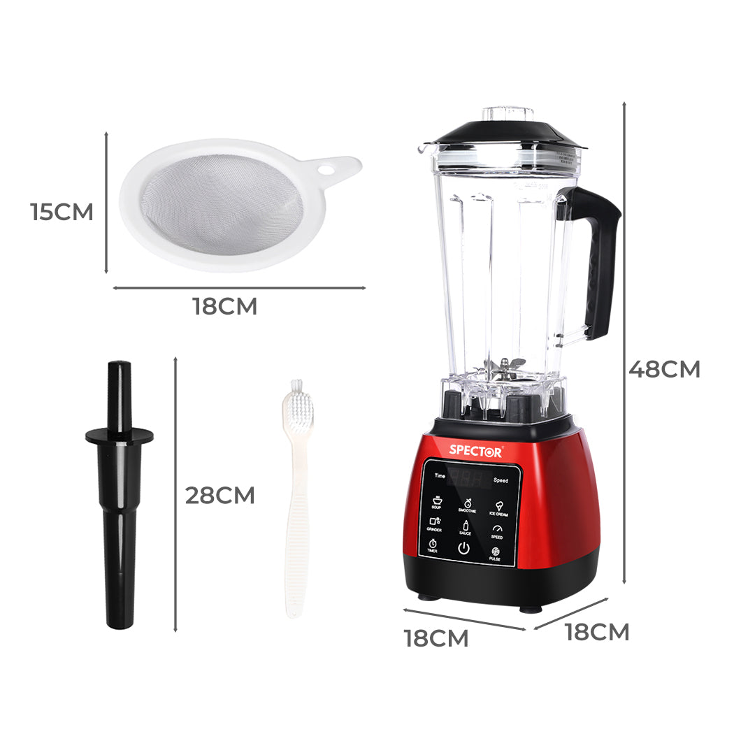 Spector 2L Commercial Blender Mixer Red-2006733306661572610