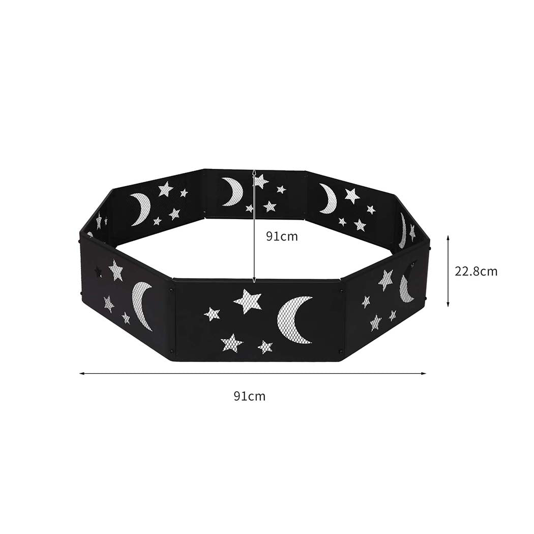 Moyasu Round Fire Pit Ring Outdoor Fireplace-1942353059883651074