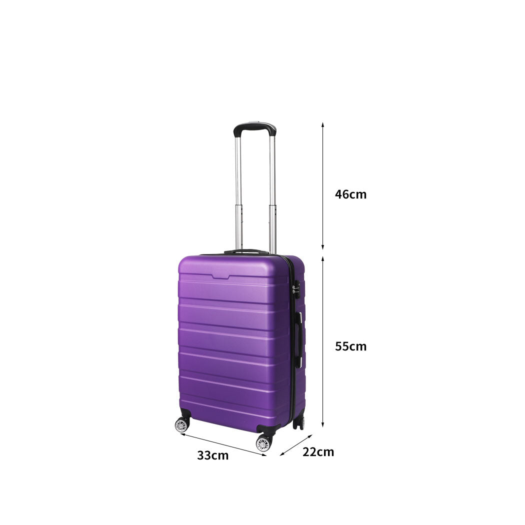 Slimbridge 20" Carry On Luggage Case Purple 20 inch-1942352936726302722