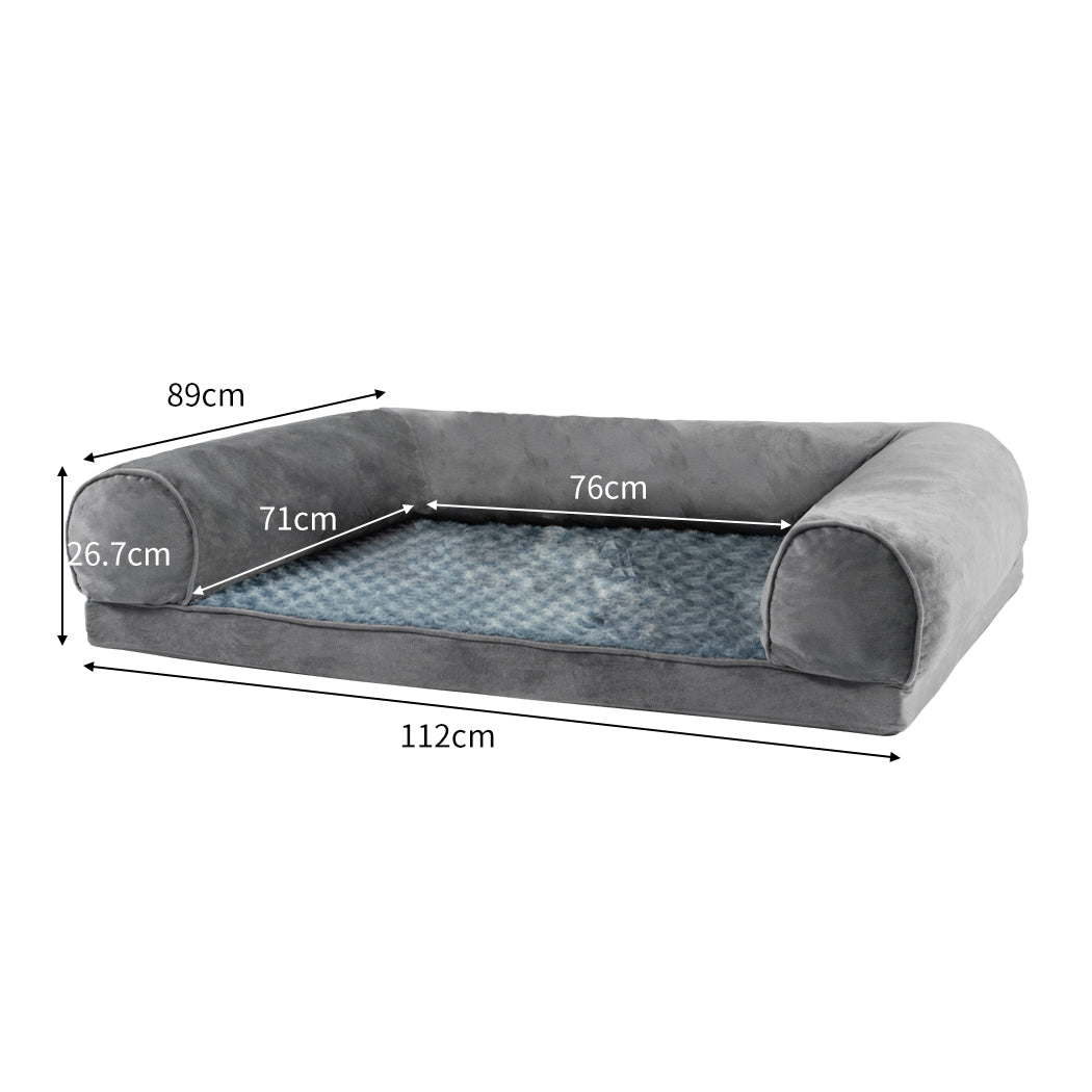 PaWz Pet Bed Sofa Dog Bedding Soft Warm XL Cover Grey Cover X-Large-1947479408386379778