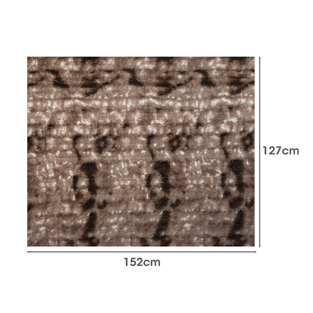 Dreamz Luxury Tie-dyed Blanket Brown 127cm x 152cm-1942353604396584962