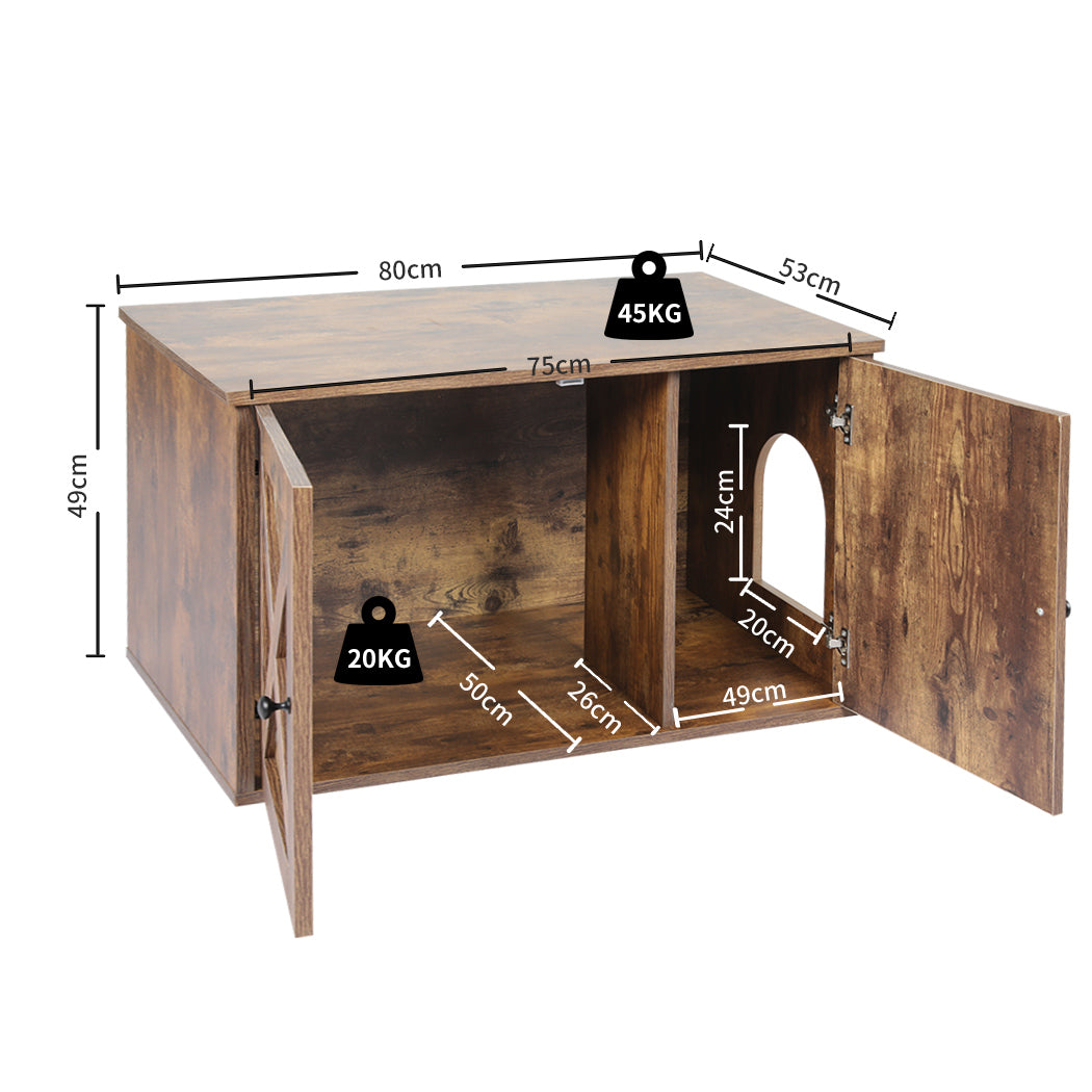 PaWz Enclosed Cat Litter Cabinet Box-1942352742903320578