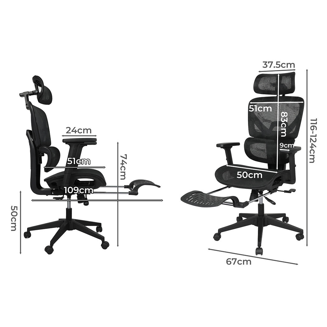 LEVEDE Ergonomic Office Chair Mesh Executive Seat-1937319820450205698
