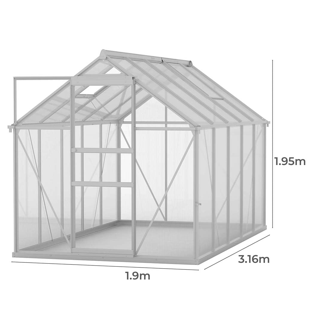 Lambu Greenhouse Aluminium Walk In Green-1942353762802864130
