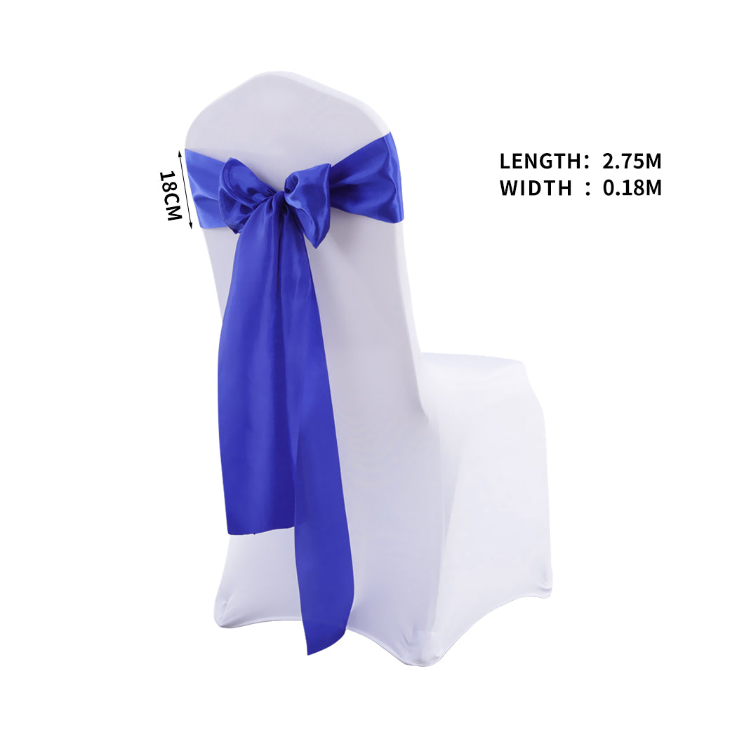 Multicoloured Chair Sashes Fabric Covers Navy-1942353141446086658