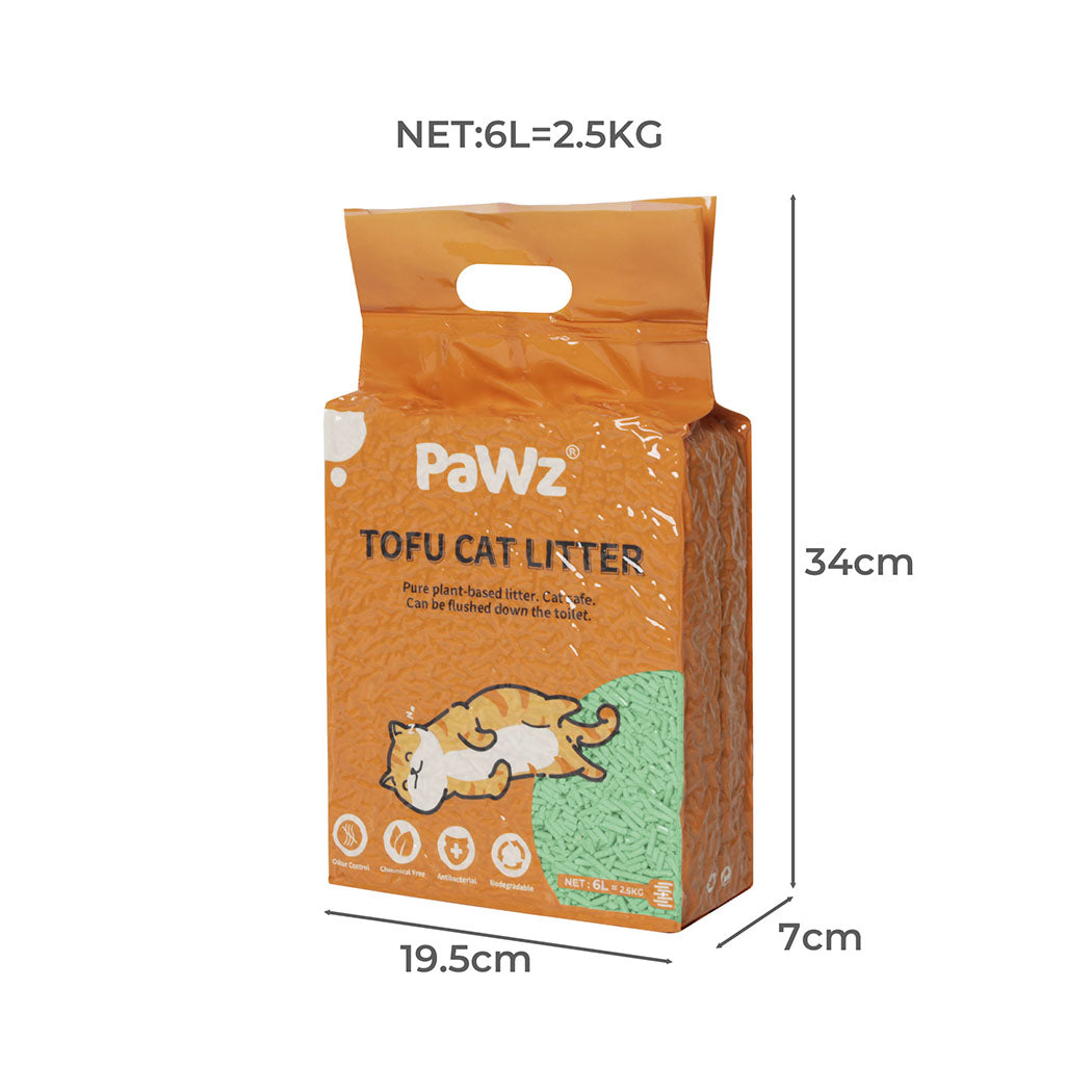 PaWz 2.5kg Tofu Cat Litter Clumping Green Tea x2-1942353630476767234