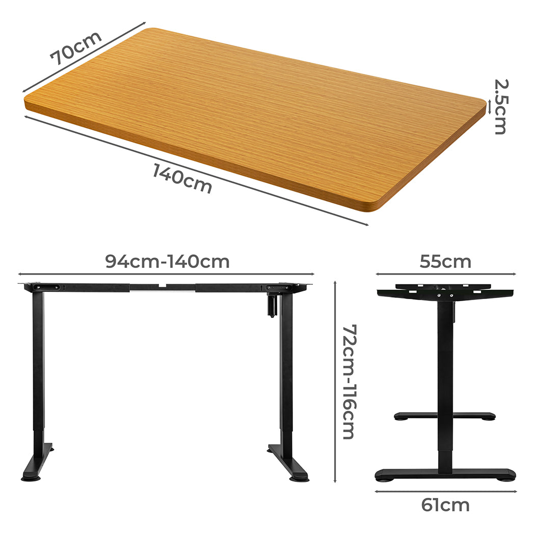 Levede Motorised Standing Desk Adjustable 140cm Natural 1000x 1MM-1910112996500312066
