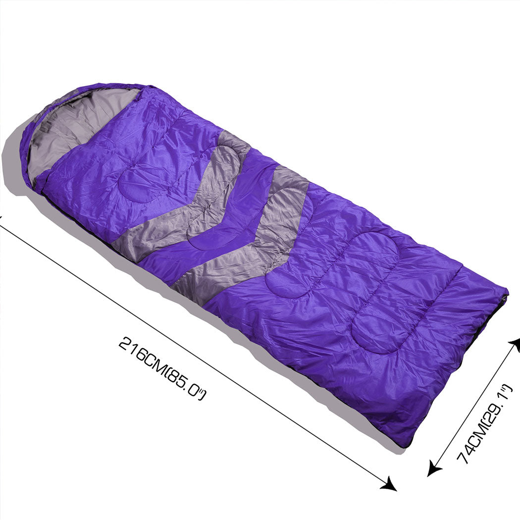 Mountview Single Sleeping Bag Bags Outdoor Purple-1942352891029360642
