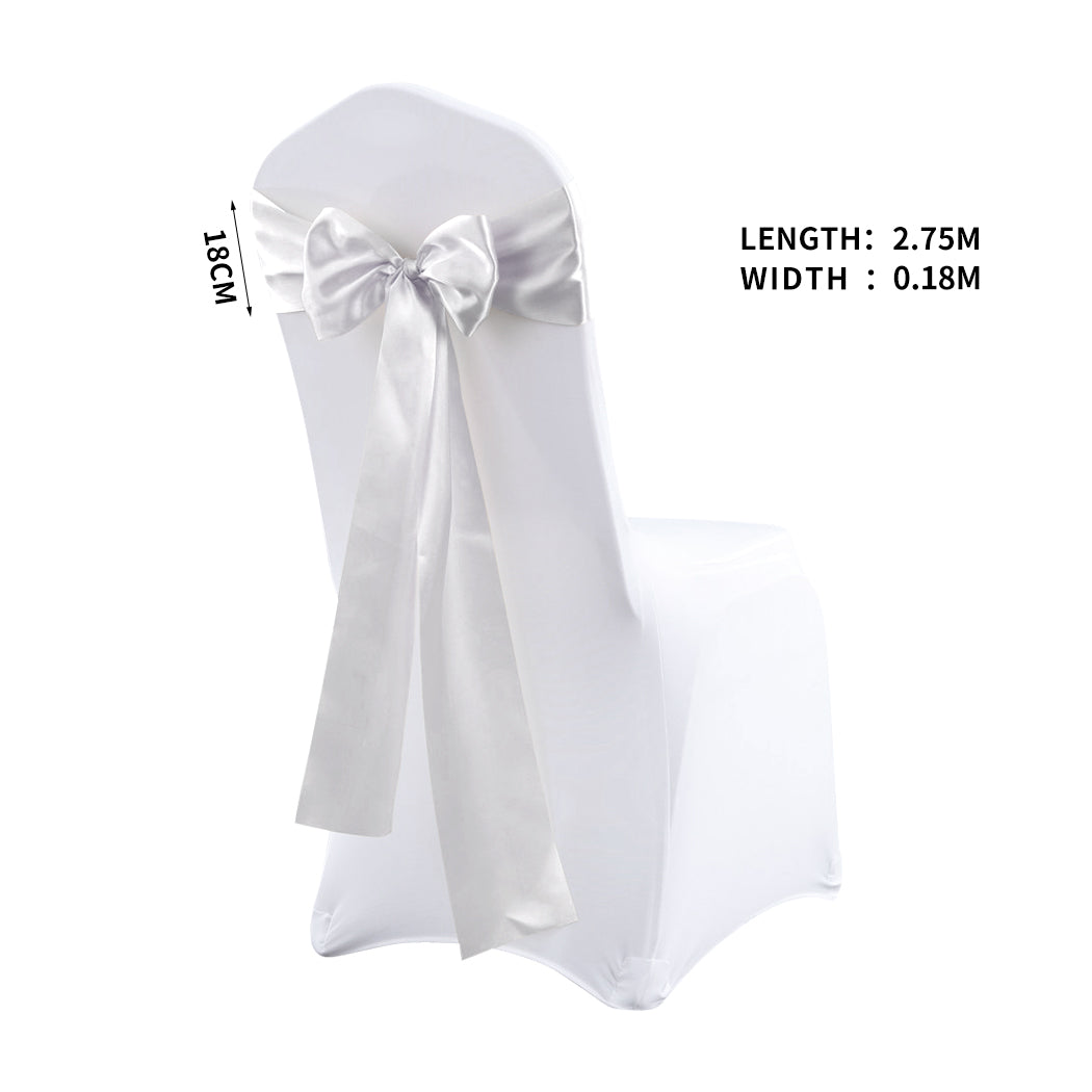 50x Satin Chair Sashes Cloth Cover Wedding-1942353638919901186