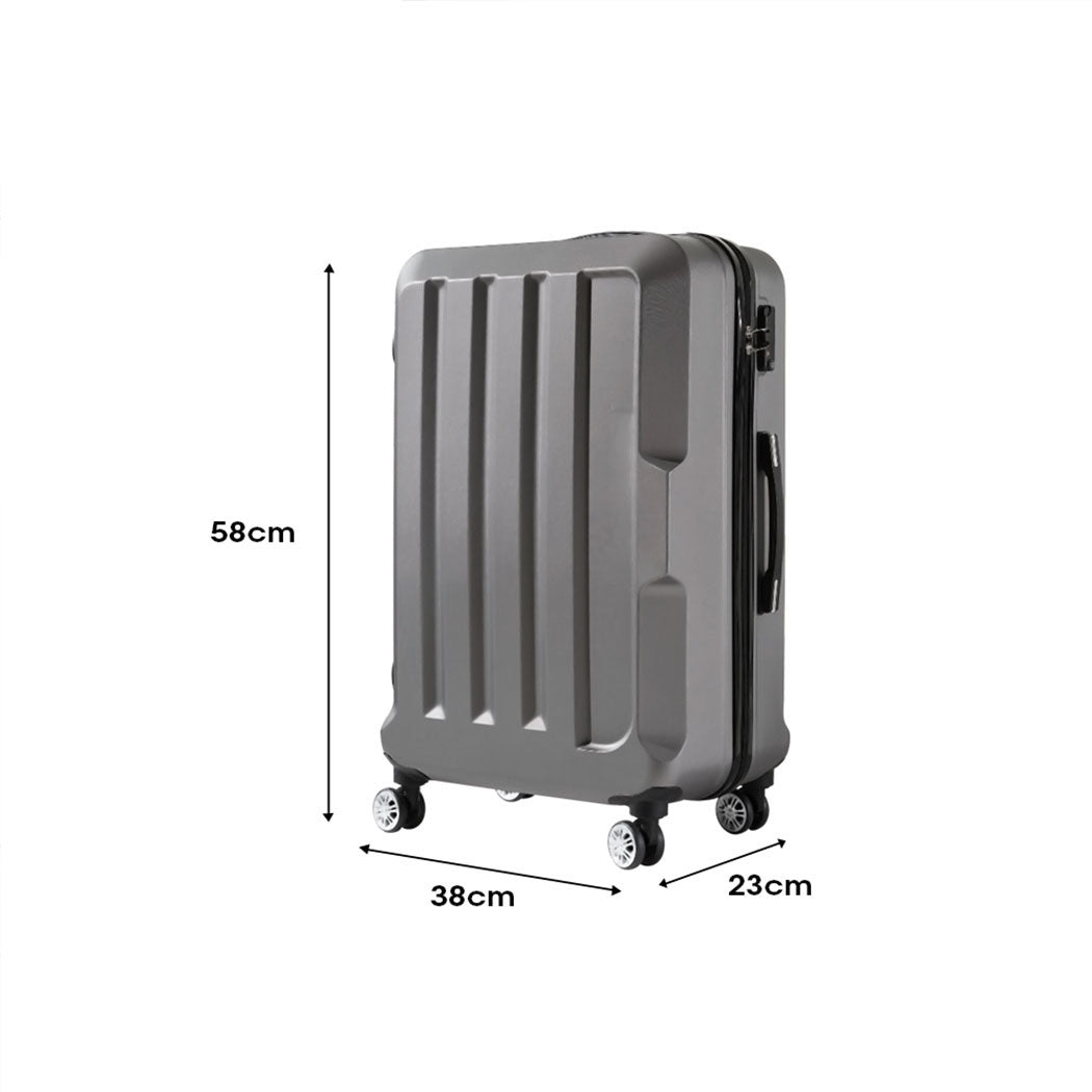 Slimbridge 20" Travel Luggage Lightweight Dark Grey 20 inch-1942352925917581314