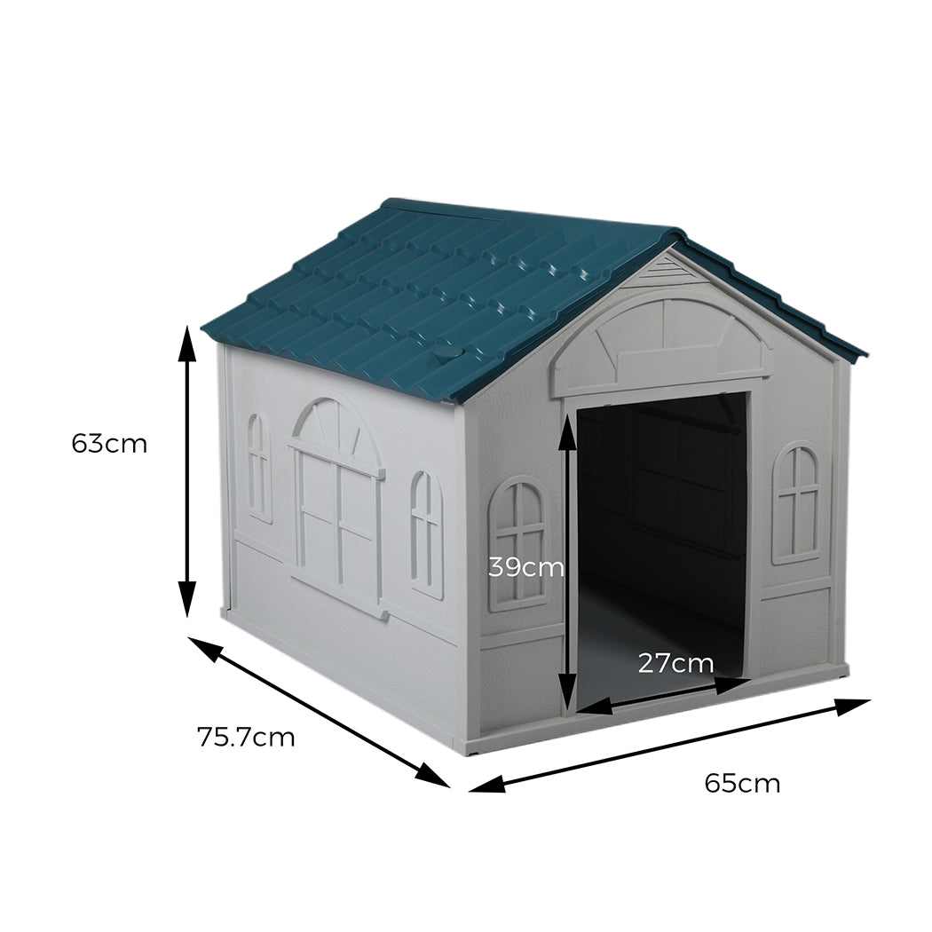 PaWz Dog Kennel Outdoor Indoor Pet Plastic L Blue-1942353083266895874