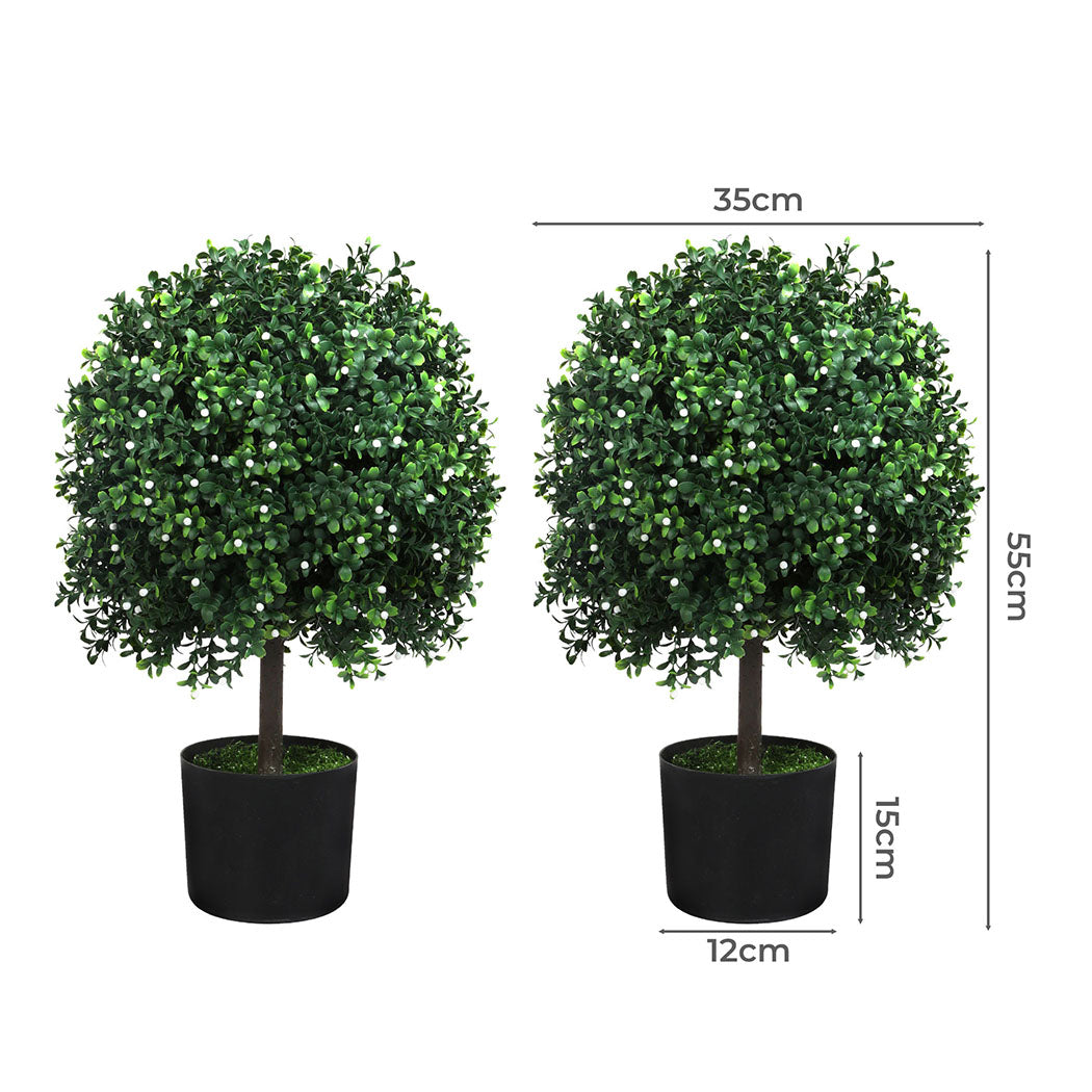 Lambu Artificial Boxwood Topiary Ball Tree-1942353682494525442