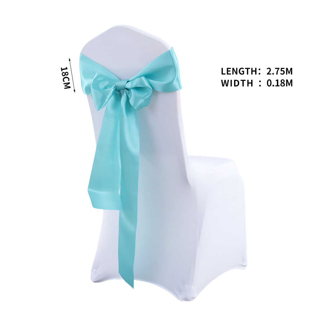 50x Satin Chair Sashes Cloth Cover Wedding Tiffany-1942353141609664514